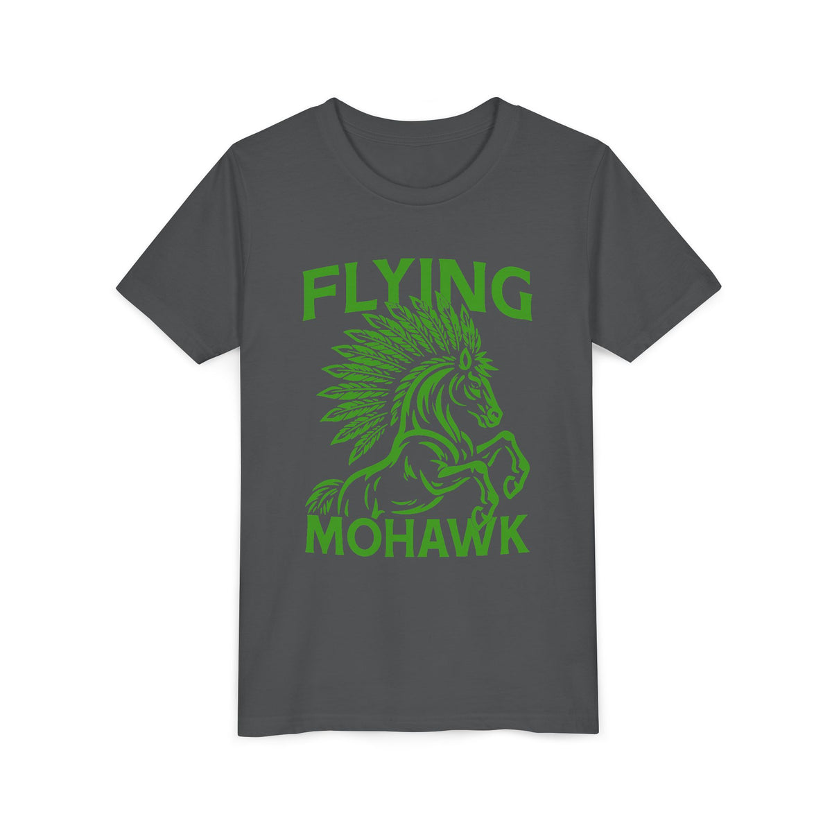 Youth Tee — Flying Mohawk Horse Graphic