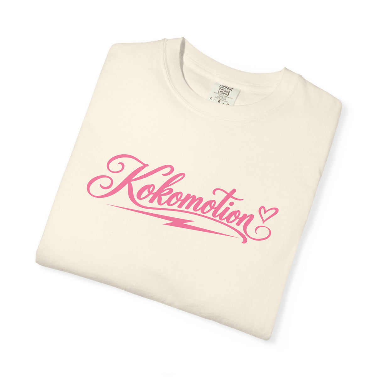 Kokomotion Script Tee | Pink Horse Racing Shirt | Comfort Colors Garment-Dyed T-Shirt