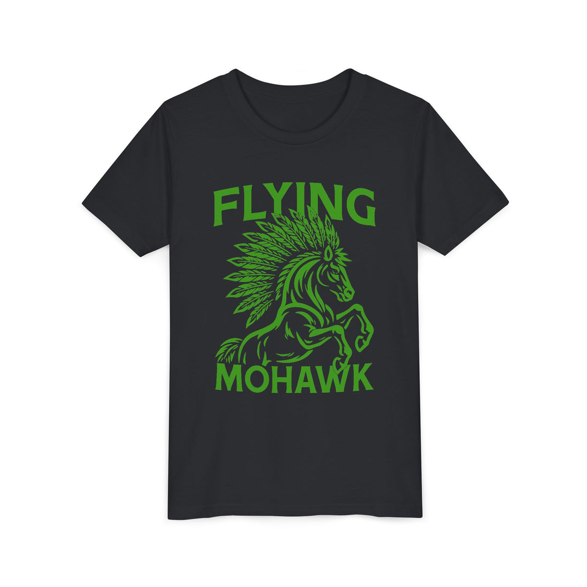 Youth Tee — Flying Mohawk Horse Graphic