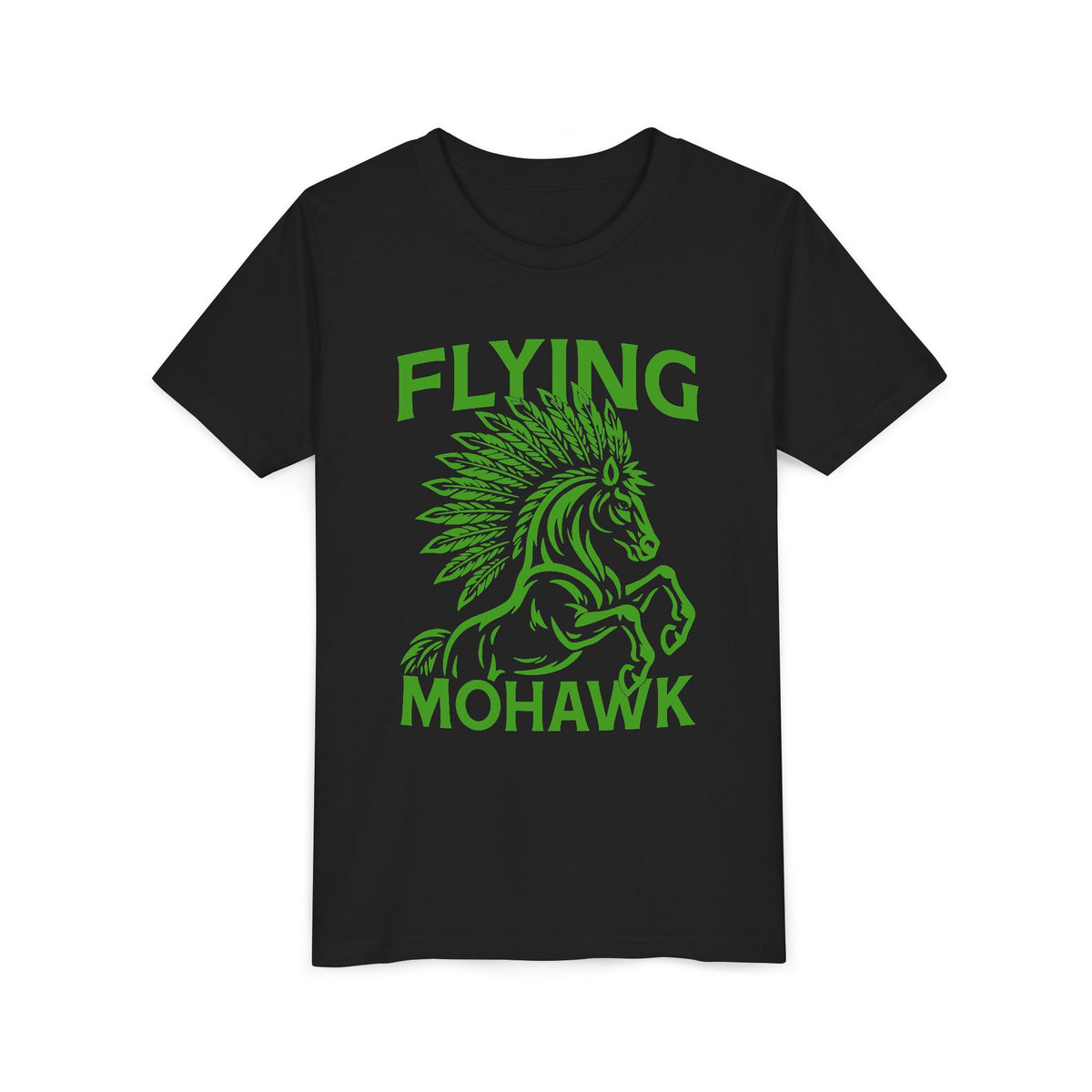 Youth Tee — Flying Mohawk Horse Graphic